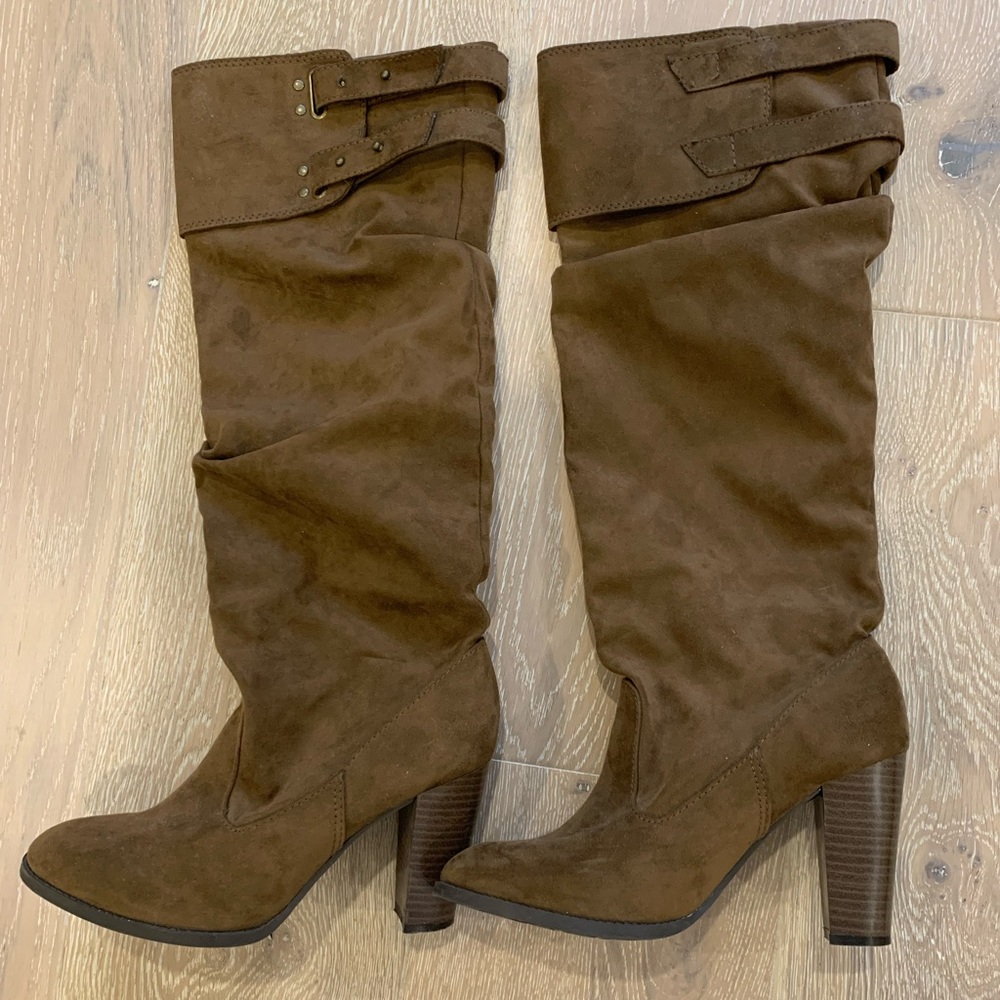 Zara faux suede boots